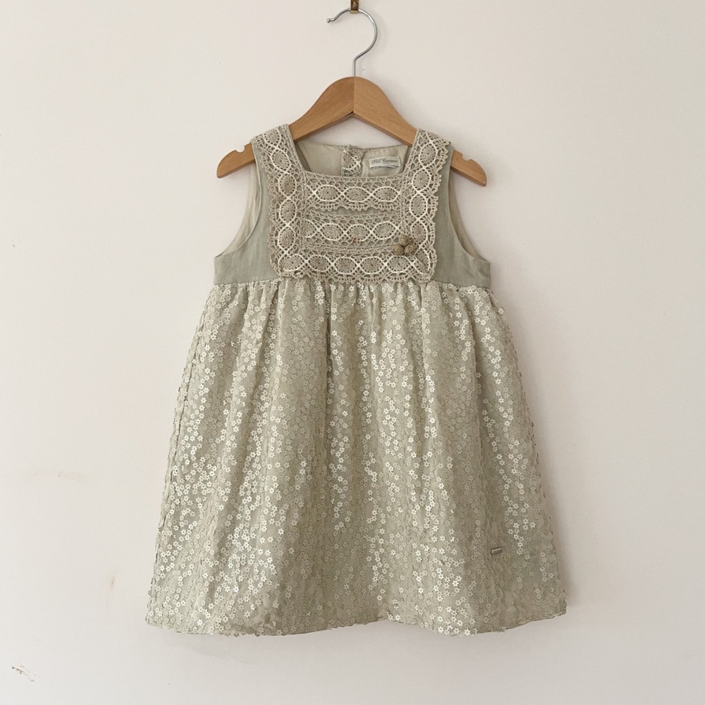 PILI CARRERA 🇪🇸 Crochet Sequin Heirloom Dress | Special Occassion Flower Girl